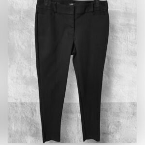 LOFT CURVY SKINNY ANKLE BLACK PANTS